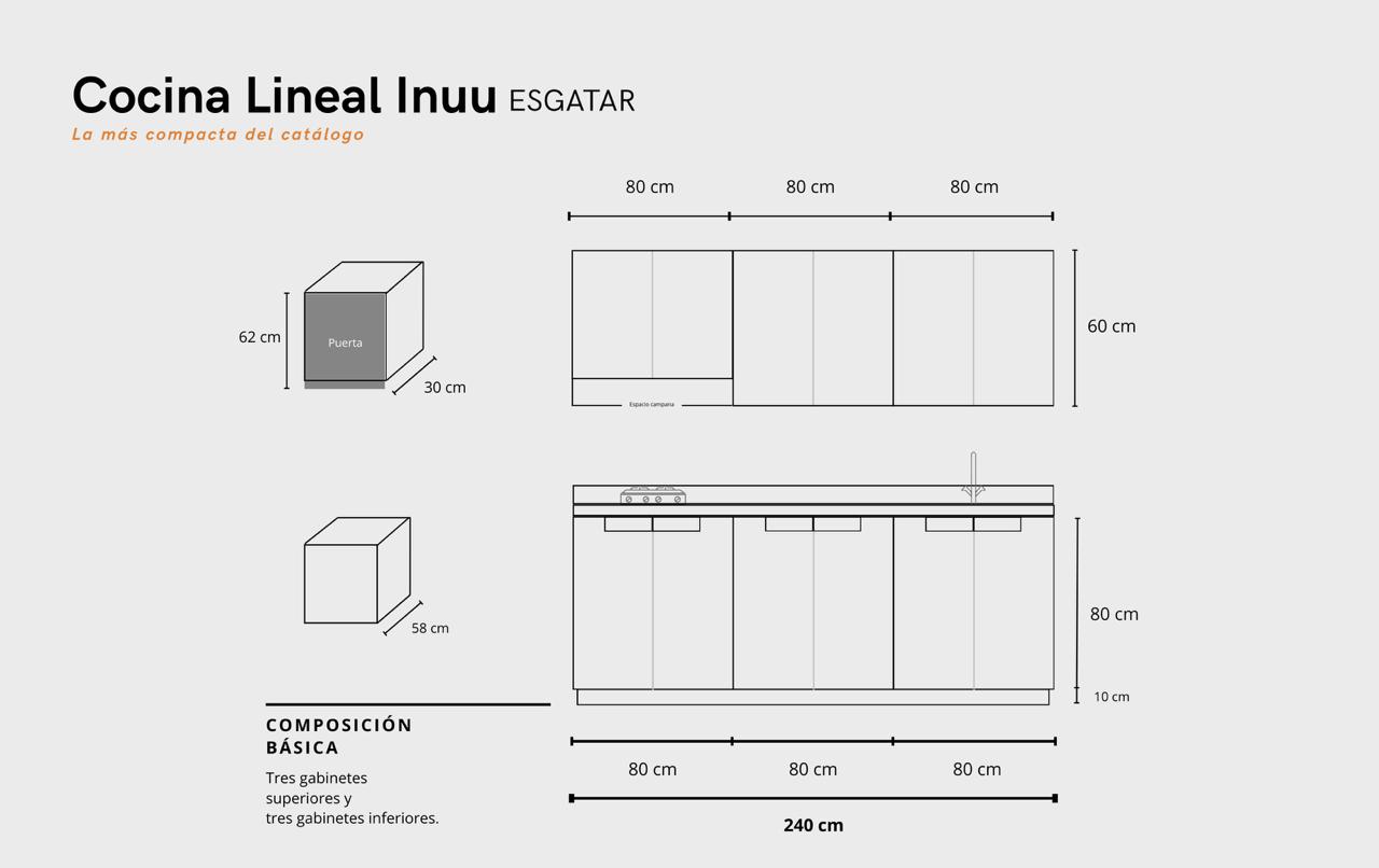 Cocina: LINEAL INUU ESGATAR
