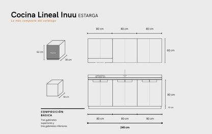 Cocina: LINEAL INUU ESTARGA