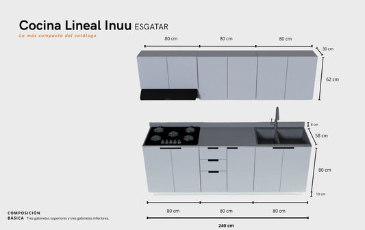 Cocina: LINEAL INUU ESGATAR